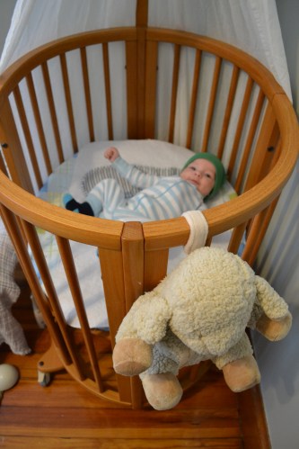 here it is as a bassinet, the Stokke Sleepi “mini”