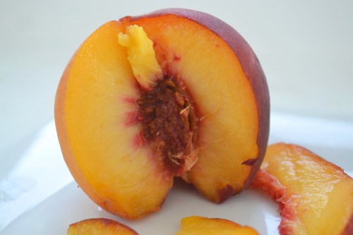 my mom sent me to work  with a lovely, juicy peach as a snack