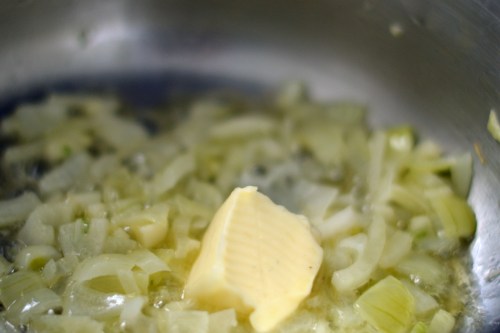 sautee onions and garlic