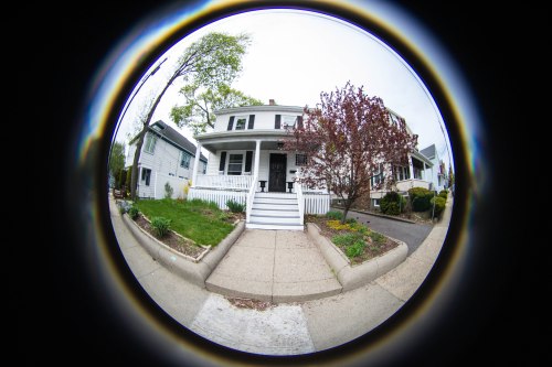 our house - as seen with the Lensbaby Fisheye